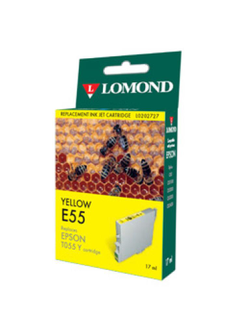 Картридж для принтера Epson, Lomonnd E55 Yellow, Желтый, 17мл, Водорастворимые чернила