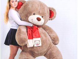 Большой плюшевый медведь 200 см кофейный Кельвин