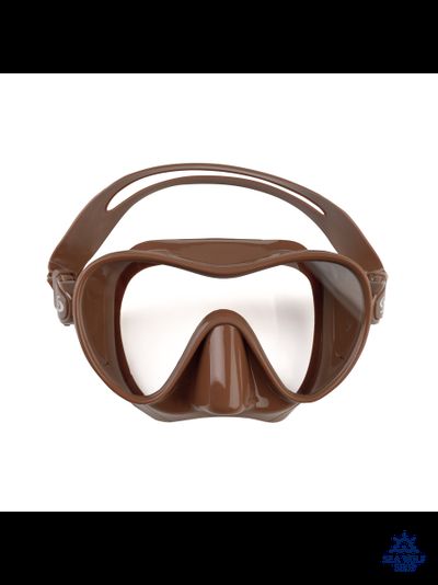 Маска для дайвинга с трубкой Scorpena комплект корич. (взрослый)