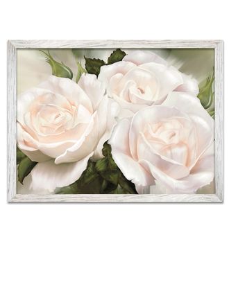 Картина интерьерная в раме 196беж 70*50 "Розы".