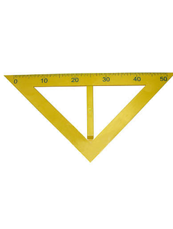 Угольник классный пластмассовый (45 и 45 градусов)