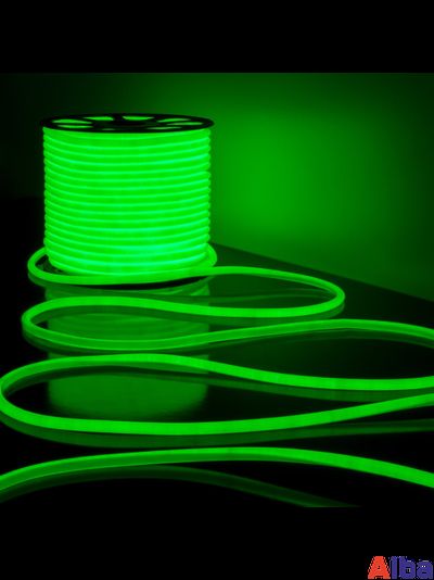 Неон круглый 220V Зеленый D16мм