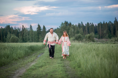 Косоворотка ткачество "Сила Души" белая