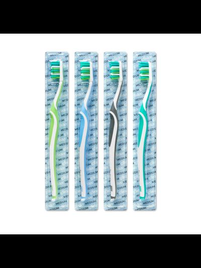 glister™ Универсальные зубные щетки для взрослых (средняя жесткость щетины), 1 упак./ 4 шт.