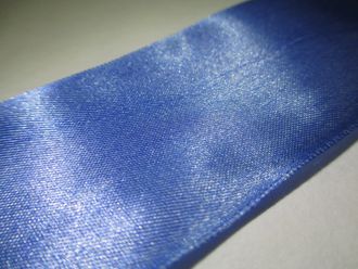 Лента атласная, цвет голубой, ширина 38 мм, 1 метр