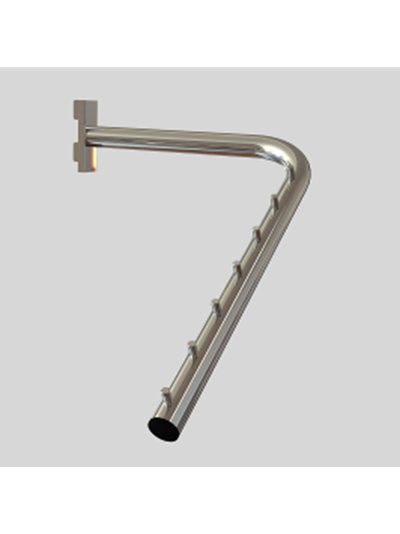 2234 Кронштейн L-образный наклонный из ?25 трубы L=290х400 мм