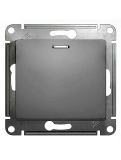 Выключатель одноклавишный с подсветкой Schneider Electric Glossa GSL000313 Aluminum