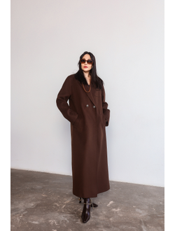 Пальто шерстяное (шоколад)
