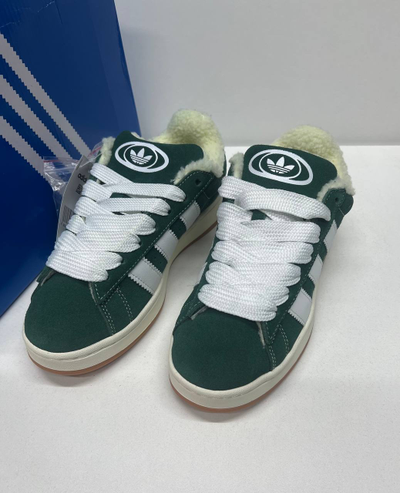 Adidas Campus 00s Dark Green с мехом