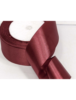 Лента атласная 38мм (152, винная), 22,9м