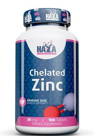 (haya labs) Chelated Zinc (Bisglycinate) 30mg - (100 табл)