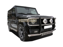 Защита переднего бампера «акула» d76/42 для Mercedes-Benz G-klasse