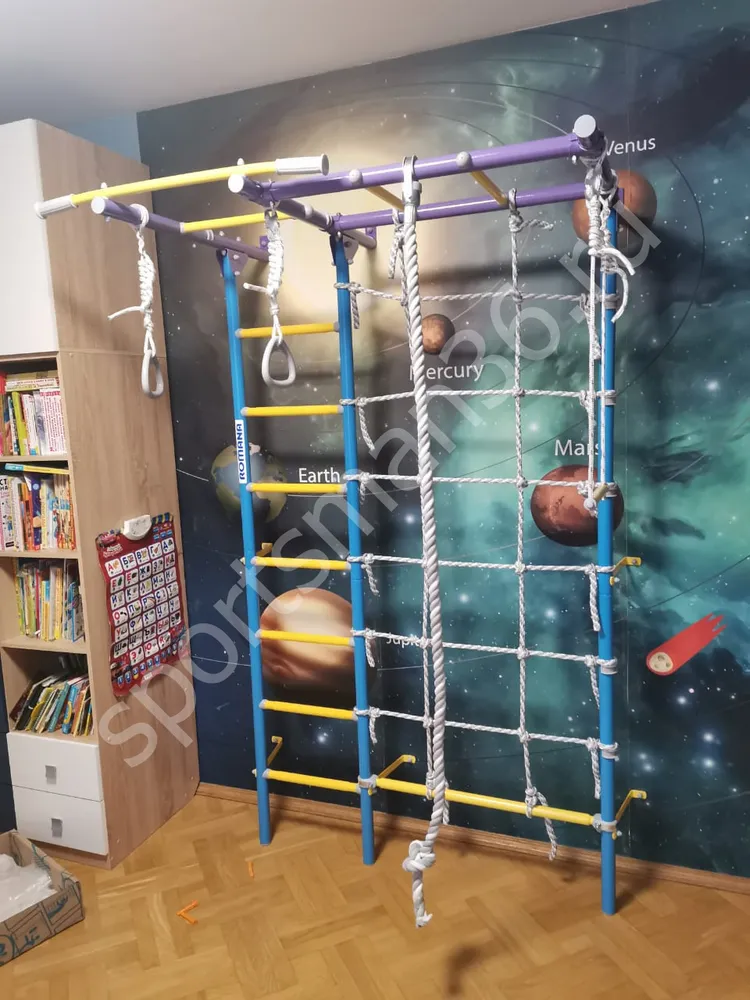 Шведская стенка Romana S7, цвет сиренево-голубой