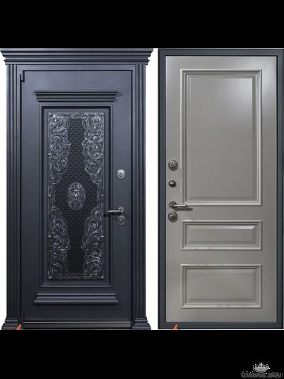 Prefect Префект /ПК 26мм рис. "Чикаго" крашенная RAL9001 с багетом из массива березы