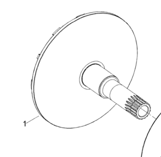 Фланец (щека/шкив) ведущего вариатора оригинальная BRP 417222857 для BRP LYNX/Ski-Doo