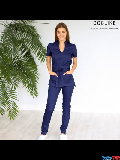 БЛУЗА DOCLIKE DL418 синяя