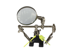 Jas: Подставка-держатель с увеличительным стеклом и двумя зажимами