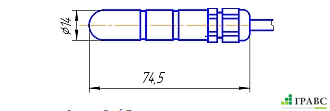 Датчик температуры резистивный TA CG31P8-CC-U-18-2