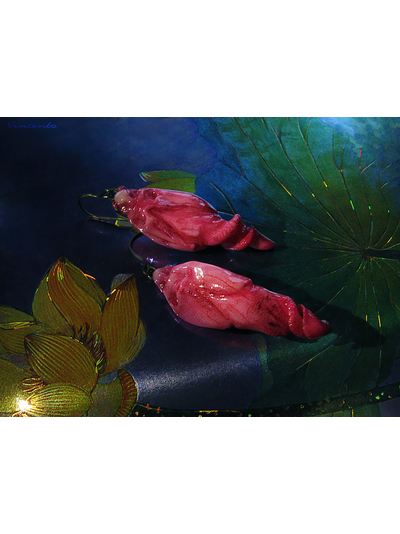 Восточные серьги-лепестки &quot;Нежность Востока, Дух Сакуры&quot;