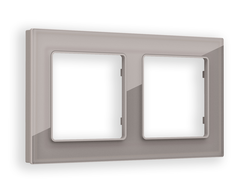 Рамка 2-ая Сталь стекло органическое, коллекция PLATOS - Ambrella Volt - ALFA