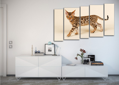 Модульная картина "Пятнистый кот"