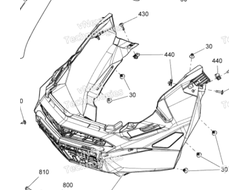 Панель нижняя оригинал BRP 502007456 для BRP LYNX/Ski-Doo