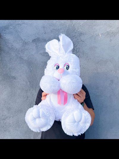 Плюшевый заяц 75 см белый