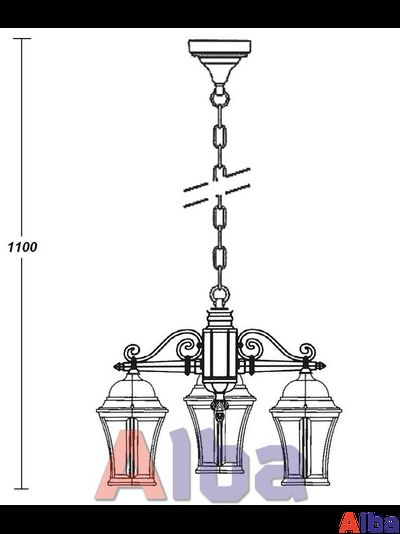 Astoria 370/3 L BG Парковый светильник