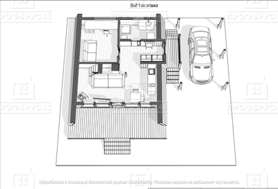 A-FRAME 75 м2, с террасой 38,68м2