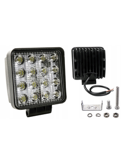Фара Allroad-48WSR 16*3W  квадрат (Flood) Световой поток: 3840