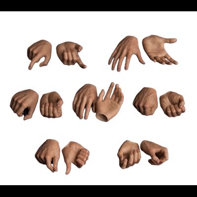 Набор сменных кистей 1/6 Hand sculpt version 2.0 - Worldbox