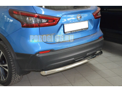 Защита заднего бампера d60 для Nissan Qashqai (2019-...)