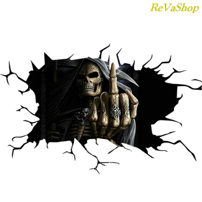 3D наклейка на автомобиль в виде страшного черепа Наклейки на заднее стекло автомобиля Страшная