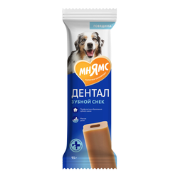 Лакомство Мнямс DENTAL для собак "Зубной снек" с говядиной, 95 г