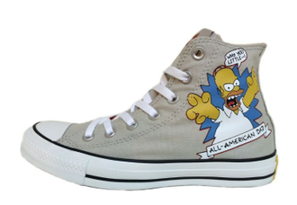 Кеды Converse The Simpsons Chuck Taylor высокие серого цвета