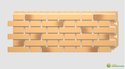 Панель фасадная FLEMISH желтый жженый 1095х420 мм, (0,46м2)