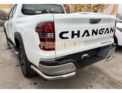 Защита заднего бампера угловая Папа Тюнинг d60 для CHANGAN Hunter Plus 2022-