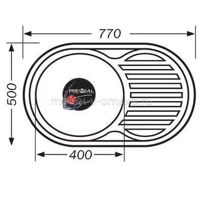 Мойка врезная PREMIAL- PL7750