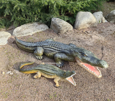 Крокодил 15*40см   1,2кг   полистоун Россия 1844/012457*