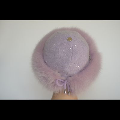 Шапка Vizio 8058 CCP  V с мехом лиловая