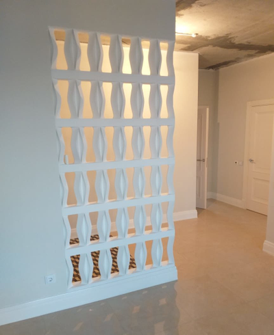 Гипсовый 3D блок для перегородки (модель 04)