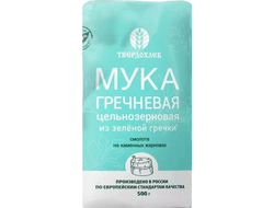 Мука из зелёной гречки, цельнозерновая, 500г (Твердохлеб)