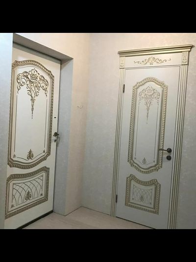 СОЛО NEW В3. СЛОНОВАЯ КОСТЬ/ ПАТИНА БЕЛОЕ ЗОЛОТО. ПОЛОТНО ГЛУХОЕ