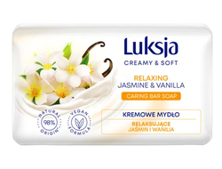 Мыло туалетное Luksja Creamy & Soft relaxing jasmine & vanilla/ ЖАСМИН И ВАНИЛЬ, 90 г