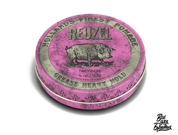 Помада (бриолин) Reuzel Grease HEAVY HOLD розовая, сильная фиксация, 113 гр
