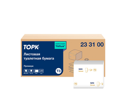 233100 Tork Премиум мягкая листовая бумага в пачках  Система T3 белая