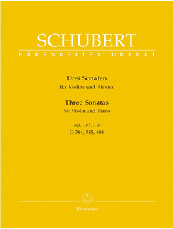Schubert, Franz 3 Sonaten op.137,1-3 (D384, D385, D408) f?r Violine und Klavier