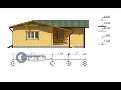 Б-26 ГАБАРИТНЫЕ РАЗМЕРЫ: (9Х12М) 1 ЭТАЖ, ОБЩАЯ ПЛОЩАДЬ: 99М²