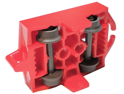 Vehicle, Base 4 x 5 Roller Coaster Car with Dark Bluish Gray Wheels 26021 / 24869, Red (26021c01)