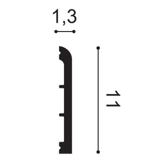 Плинтус гибкий SX184F CASCADE - 11*1,3*200см